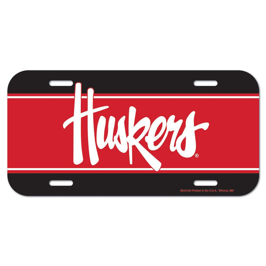 Nebraska Cornhuskers License Plate Plastic