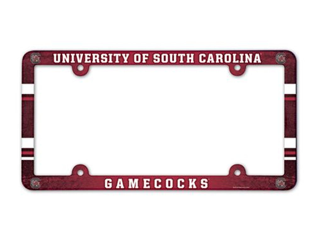 South Carolina Gamecocks License Plate Frame Plastic Full Color Style