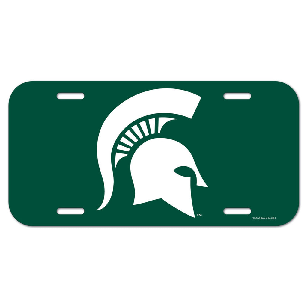 Michigan State Spartans License Plate Plastic