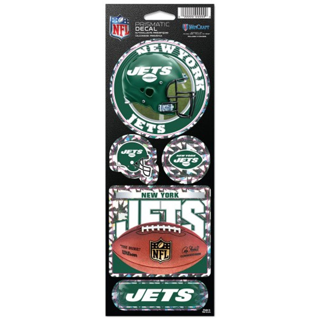 New York Jets Decal 4x11 Die Cut Prismatic Style
