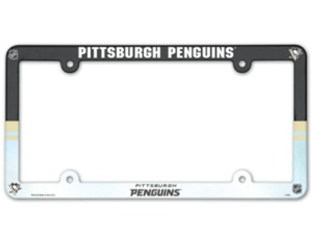 Pittsburgh Penguins License Plate Frame Plastic Full Color Style - Special Order