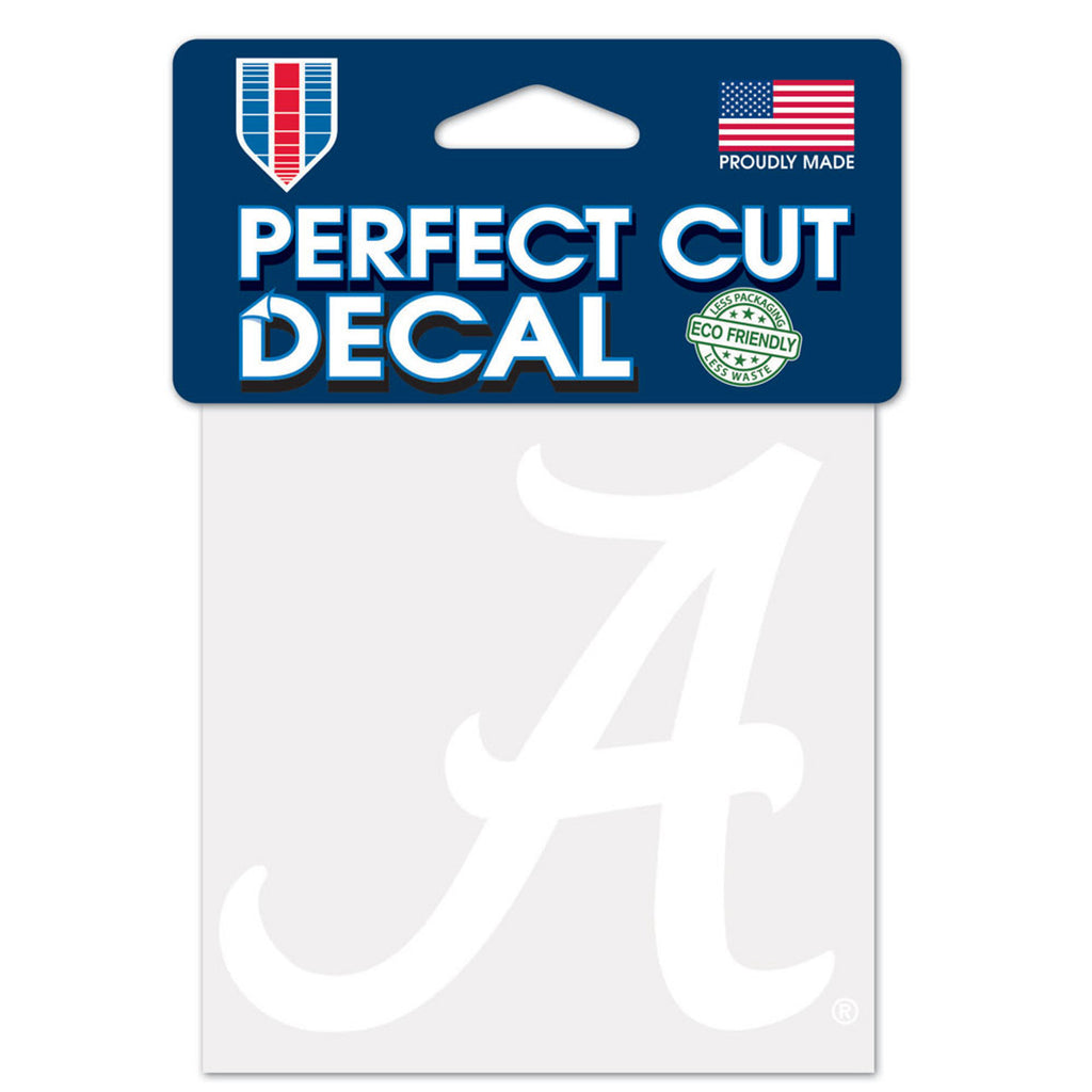 Alabama Crimson Tide Decal 4x4 Perfect Cut White