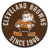 Cleveland Browns Roundel Rug - 27in. Diameter, NFL Vintage