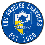 Los Angeles Chargers Roundel Rug - 27in. Diameter, NFL Vintage
