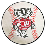 Wisconsin Badgers Baseball Rug - 27in. Diameter