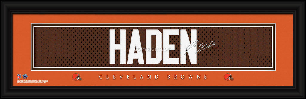 Cleveland Browns Print 8x24 Signature Style Joe Haden