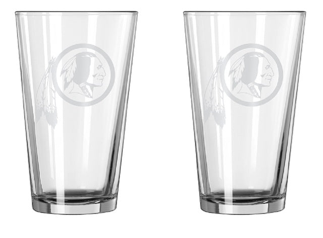 Washington Football Team Glass Pint Frost Design 2 Piece Set