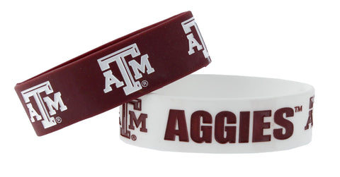 Texas A&M Aggies Bracelets - 2 Pack Wide - Special Order
