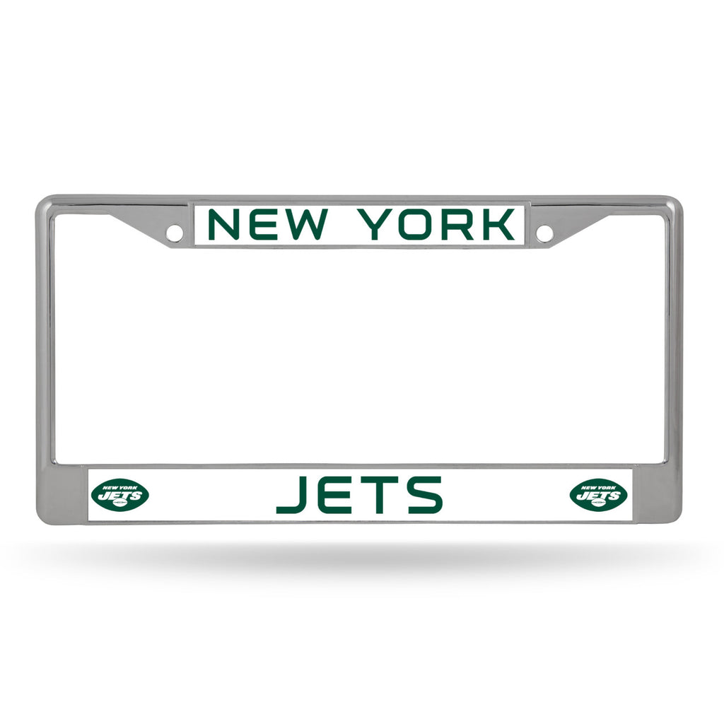 New York Jets License Plate Frame Chrome