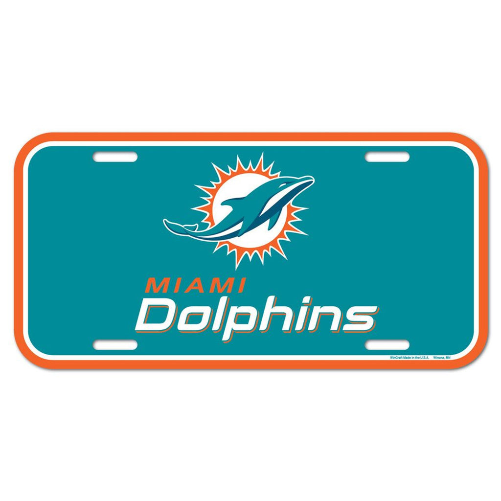 Miami Dolphins License Plate Plastic