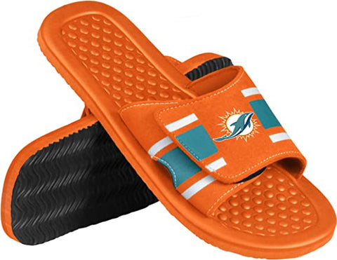Miami Dolphins Men Stripe Sport Slide - (1 Pair) - XL