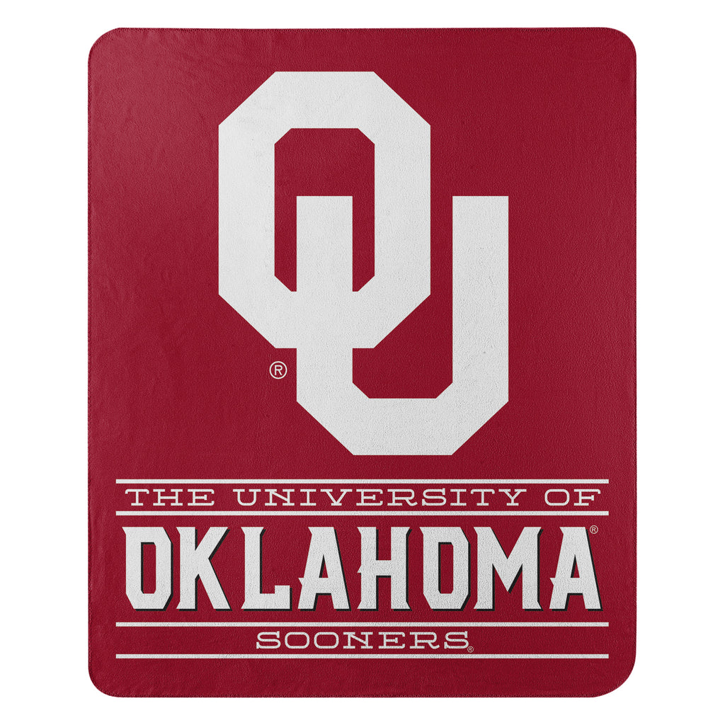 Oklahoma Sooners Blanket 50x60 Fleece Control Design