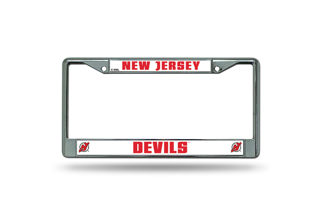 New Jersey Devils License Plate Frame Chrome - Special Order