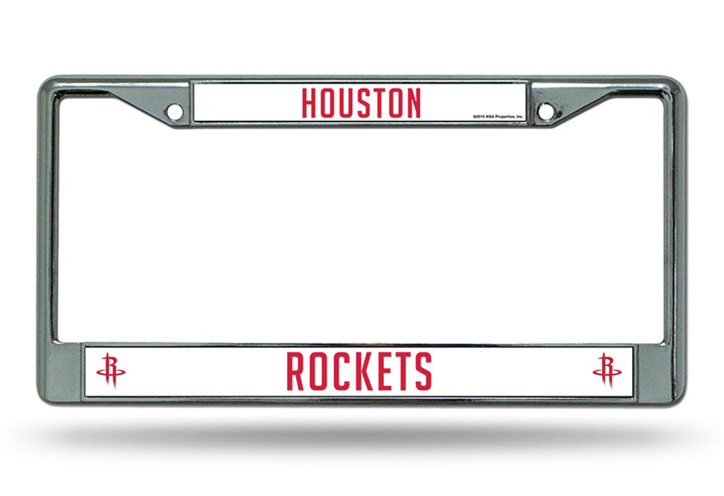Houston Rockets License Plate Frame Chrome - Special Order