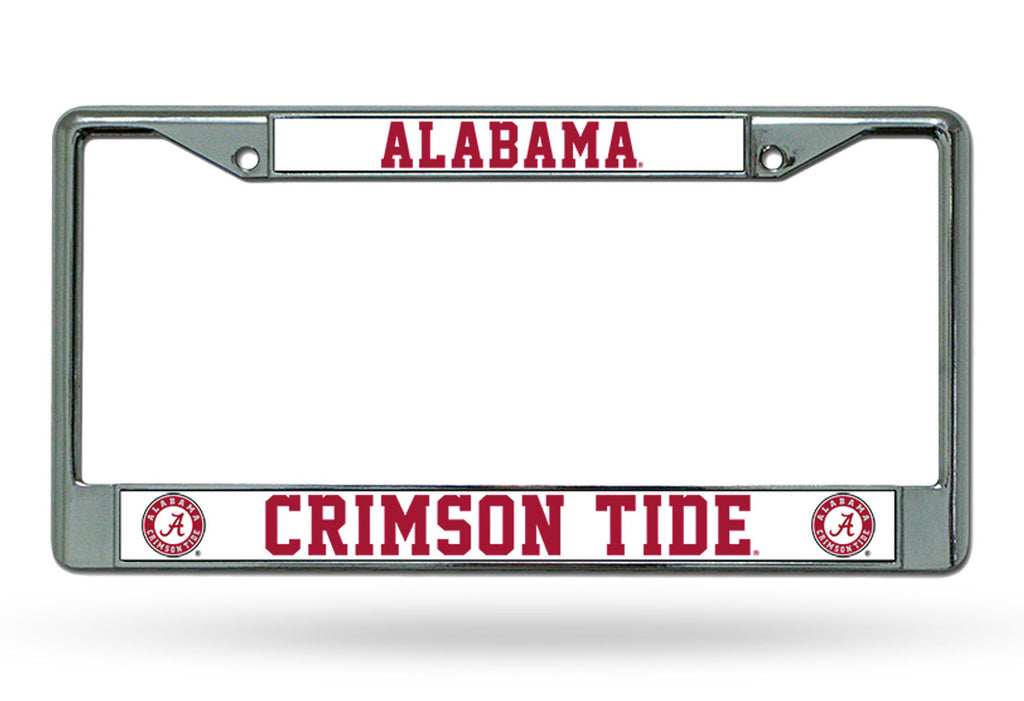 Alabama Crimson Tide License Plate Frame Chrome