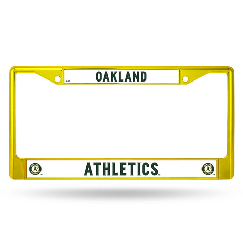 Oakland Athletics License Plate Frame Metal Yellow - Special Order