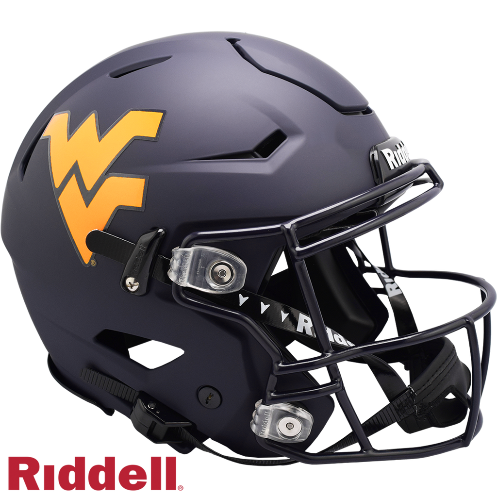 West Virginia Mountaineers Helmet Riddell Authentic Full Size SpeedFlex Style Satin - Special Order