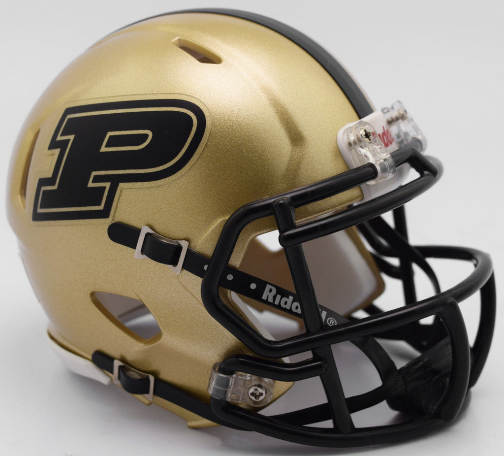 Purdue Boilermakers Helmet Riddell Authentic Full Size Speed Style Gold