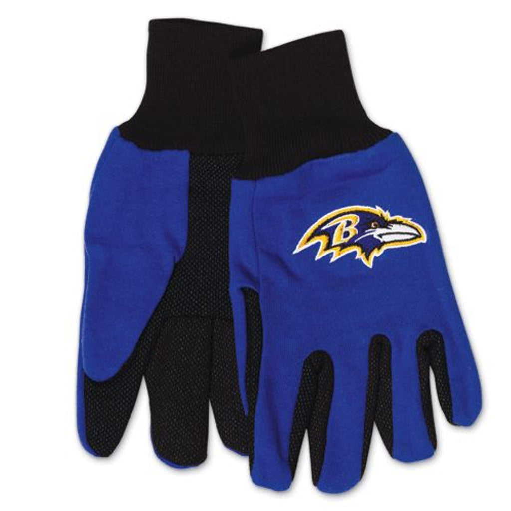 Baltimore Ravens Gloves Two Tone Style Adult Size