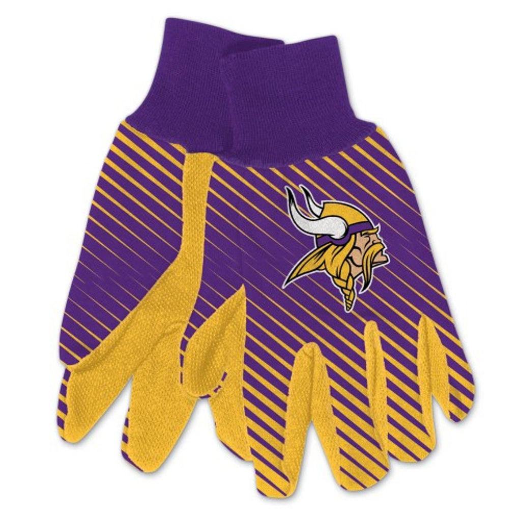 Minnesota Vikings Gloves Two Tone Style Adult Size