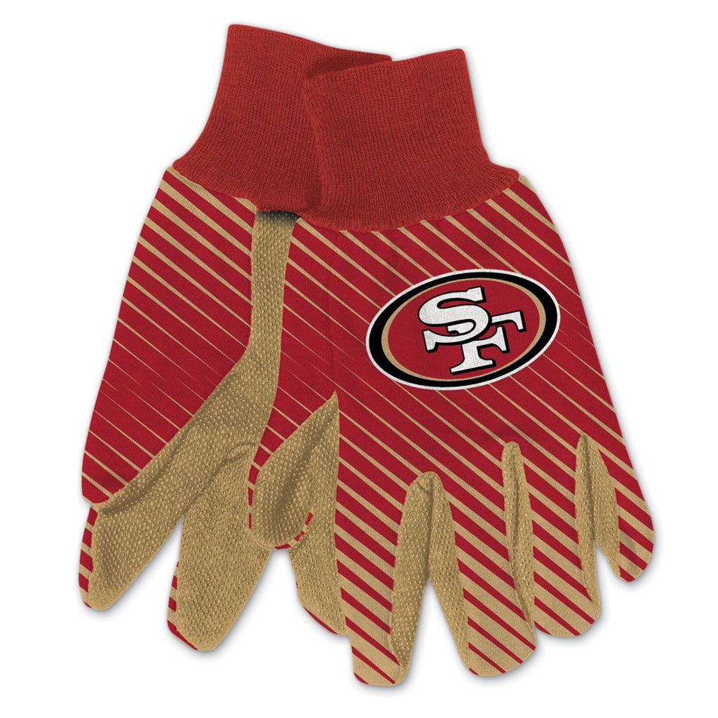 San Francisco 49ers Gloves Two Tone Style Adult Size