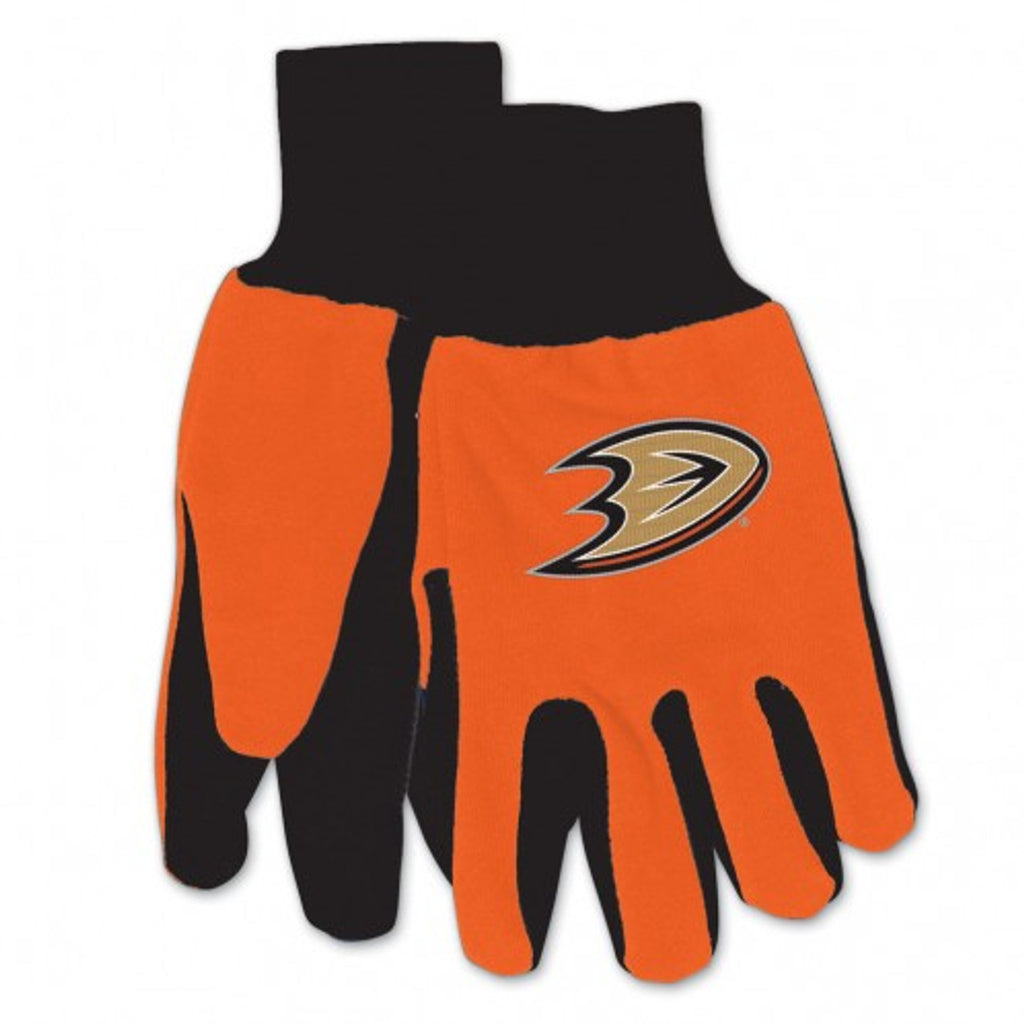 Anaheim Ducks Gloves Two Tone Style Adult Size - Special Order