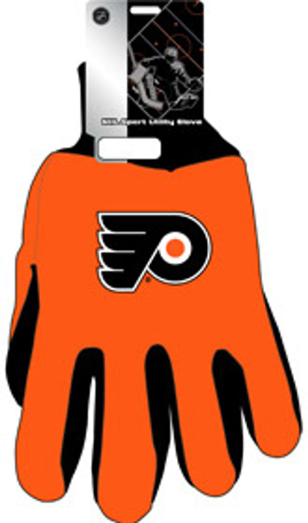 Philadelphia Flyers Gloves Two Tone Style Adult Size