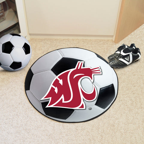Washington State Cougars Soccer Ball Rug - 27in. Diameter