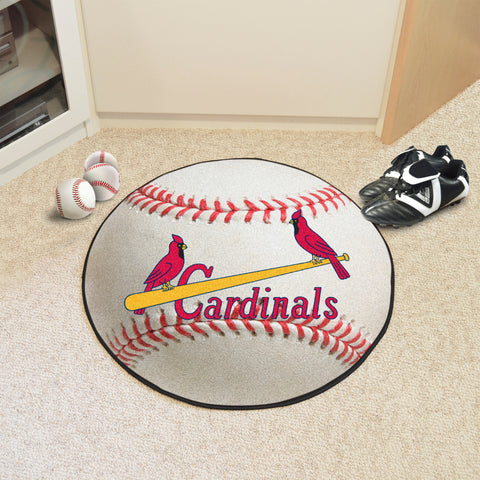 St. Louis Cardinals Baseball Rug - 27in. Diameter