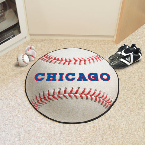 Chicago Cubs Baseball Rug - 27in. Diameter1990