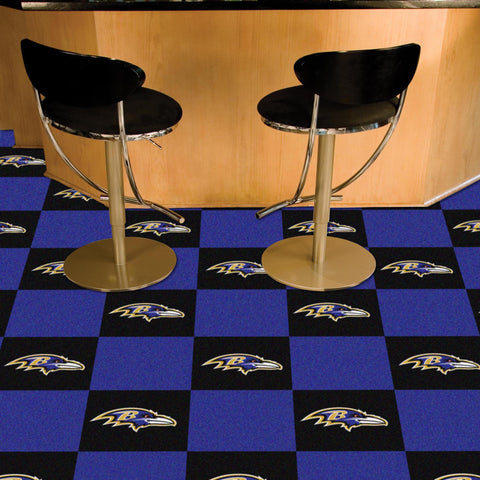 Baltimore Ravens Team Carpet Tiles - 45 Sq Ft.
