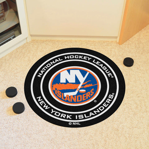 New York Islanders Hockey Puck Rug - 27in. Diameter