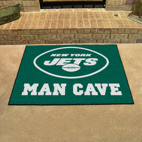 New York Jets Man Cave All-Star Rug - 34 in. x 42.5 in.