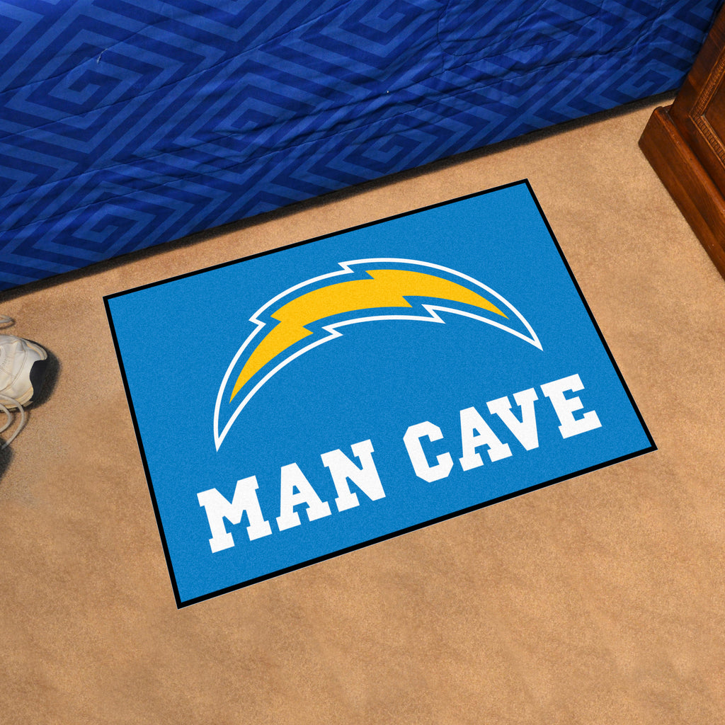 Los Angeles Chargers Man Cave Starter Mat Accent Rug - 19in. x 30in.