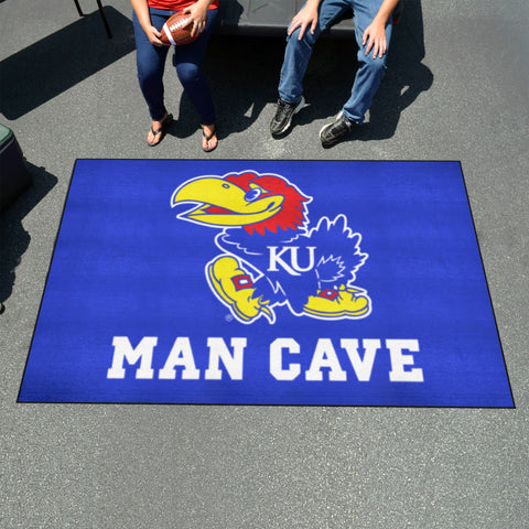 Kansas Jayhawks Man Cave Ulti-Mat Rug - 5ft. x 8ft.