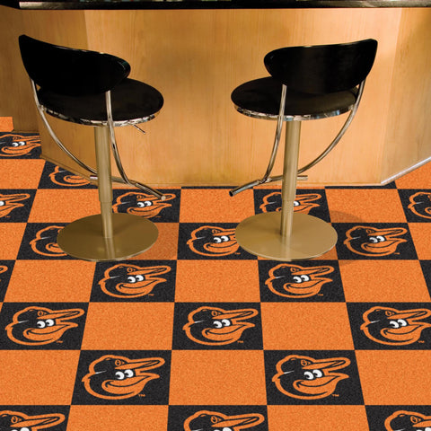Baltimore Orioles Team Carpet Tiles - 45 Sq Ft.