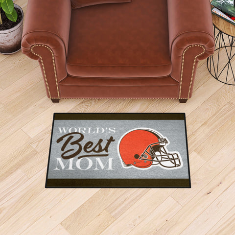Cleveland Browns World's Best Mom Starter Mat Accent Rug - 19in. x 30in.