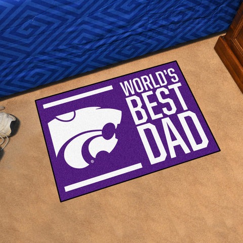 Kansas State Wildcats Starter Mat Accent Rug - 19in. x 30in. World's Best Dad Starter Mat
