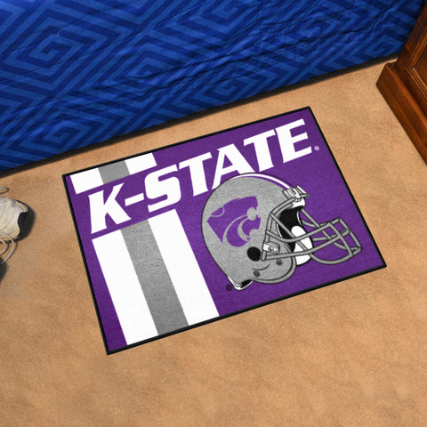 Kansas State Wildcats Starter Mat Accent Rug - 19in. x 30in., Unifrom Design