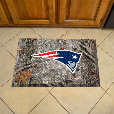 New England Patriots Rubber Scraper Door Mat Camo