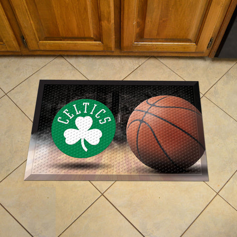 Boston Celtics Rubber Scraper Door Mat