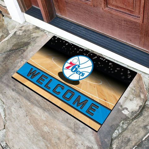 Philadelphia 76ers Rubber Door Mat - 18in. x 30in.
