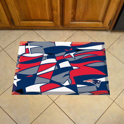 New England Patriots Rubber Scraper Door Mat XFIT Design