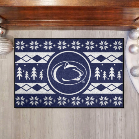 Penn State Nittany Lions Holiday Sweater Starter Mat Accent Rug - 19in. x 30in.