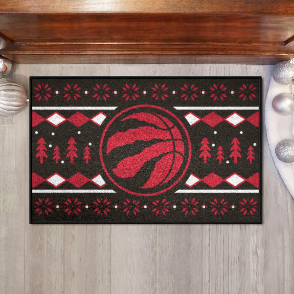 Toronto Raptors Holiday Sweater Starter Mat Accent Rug - 19in. x 30in.