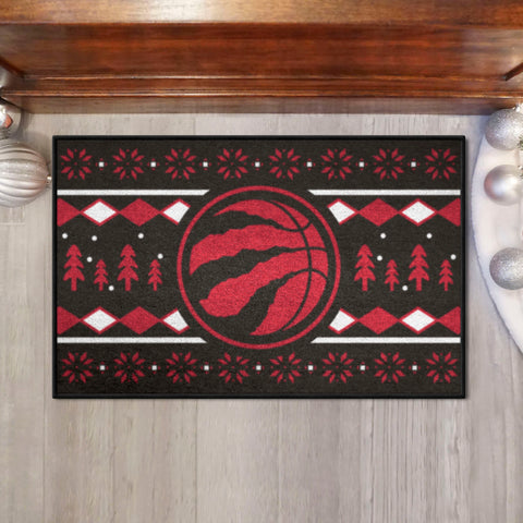Toronto Raptors Holiday Sweater Starter Mat Accent Rug - 19in. x 30in.
