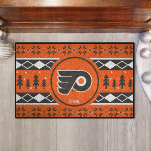 Philadelphia Flyers Holiday Sweater Starter Mat Accent Rug - 19in. x 30in.
