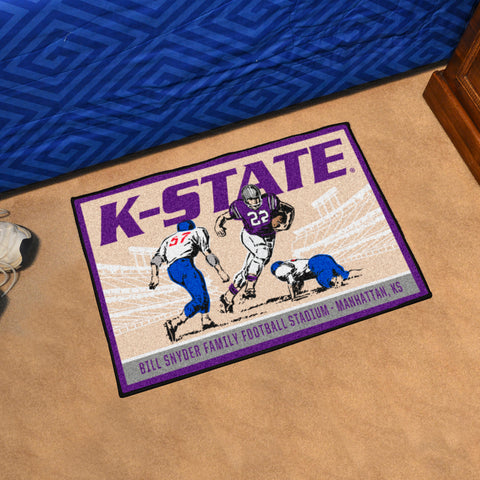 Kansas State Wildcats Starter Mat Accent Rug - 19in. x 30in. Ticket Stub Starter Mat