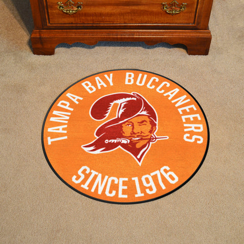 Tampa Bay Buccaneers Roundel Rug - 27in. DiameterNFL Retro Logo, Bucco Bruce Logo