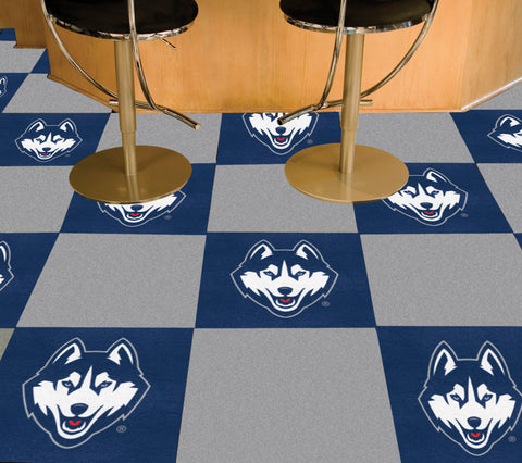 UConn Huskies Team Carpet Tiles - 45 Sq Ft.